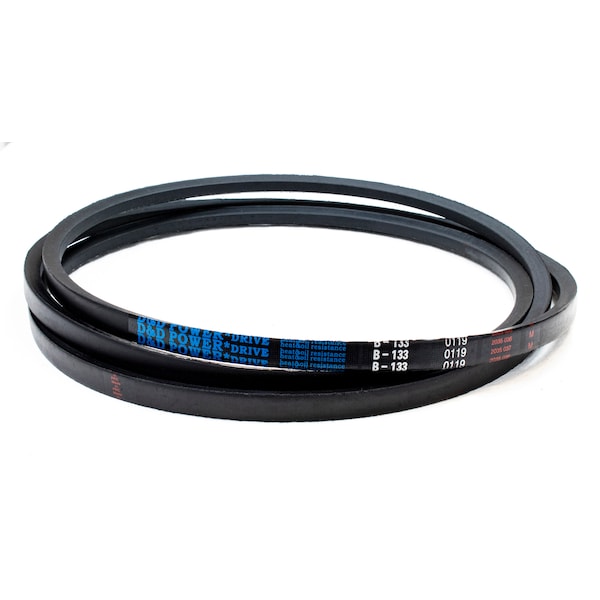 D&D B133 Classical V-Belt, 136 in Outside Length, 21/32 in Top Width, 1 Ribs B133 - main